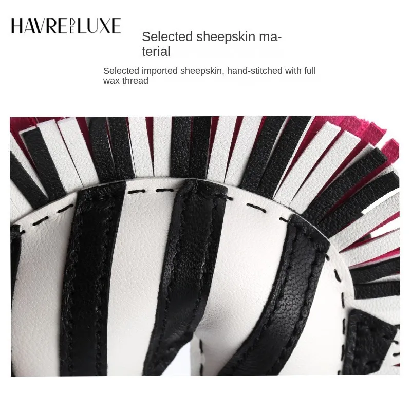 HAVREDELUXE Handbag pendant pony pendant big brand high-grade bag ornaments niche tassel zebra head cute jewelry accessories