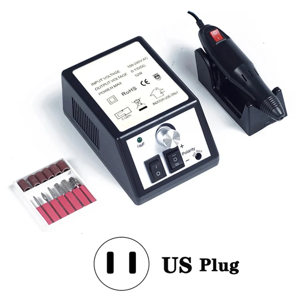 20000 دورة في الدقيقة آلة مجموعة الكهربائية مسمار الحفر آلة هلام مزيل طلاء الأظافر المحمولة معدات طلاء الأظافر مع 6 لقمة ثقب