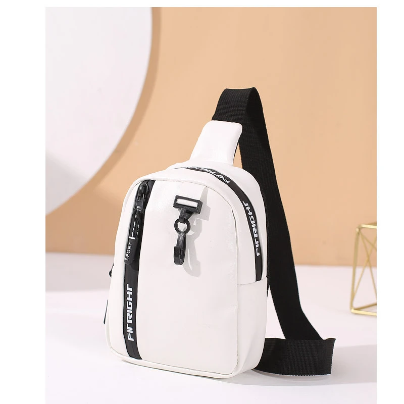 Pacote Fanny Crossbody de couro PU para mulheres, bolsa de peito pequena, bolso do telefone, corpo transversal, lado do pescoço, bolsa de ombro,