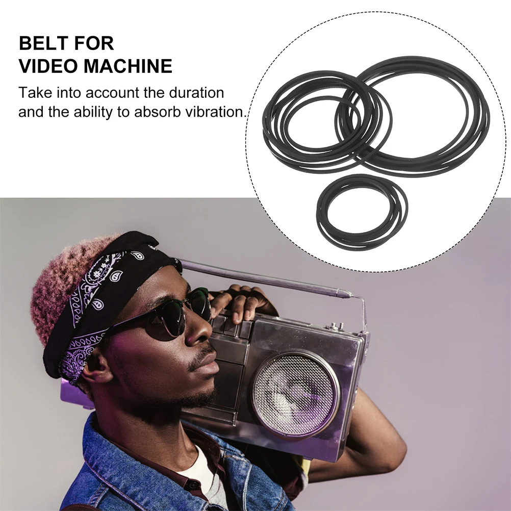 

60pcs Cassette Recorder 1mm Square 35-85mm Rubber Drive Belts for DVD Player Deck Repair Cassette Tape Belts Replacement