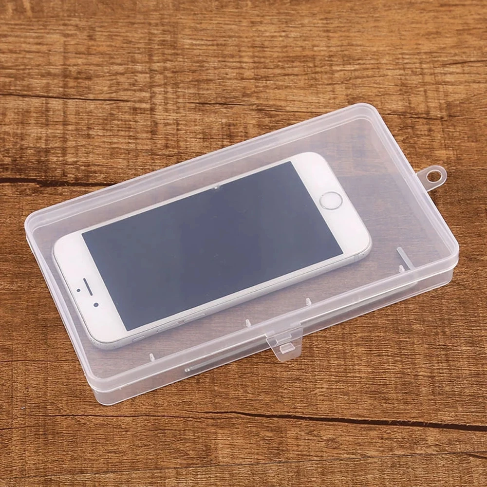 Component Rectangular Banknote Cases Plastic Case Transparent Tools Case Packaging Case Mask Holder Mask Box Card Storage Box