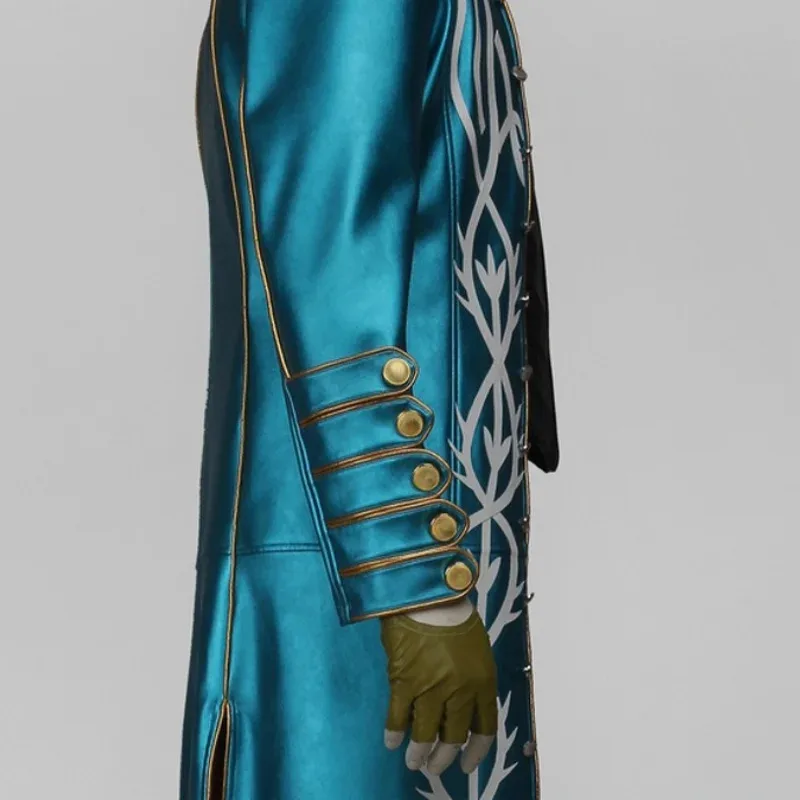 

25COSGame Devil May Cry 3 Cosplay Costumes Vergil Men's Cos Uniform Long Poncho Jacket Set Halloween Carnival Costumes Customize