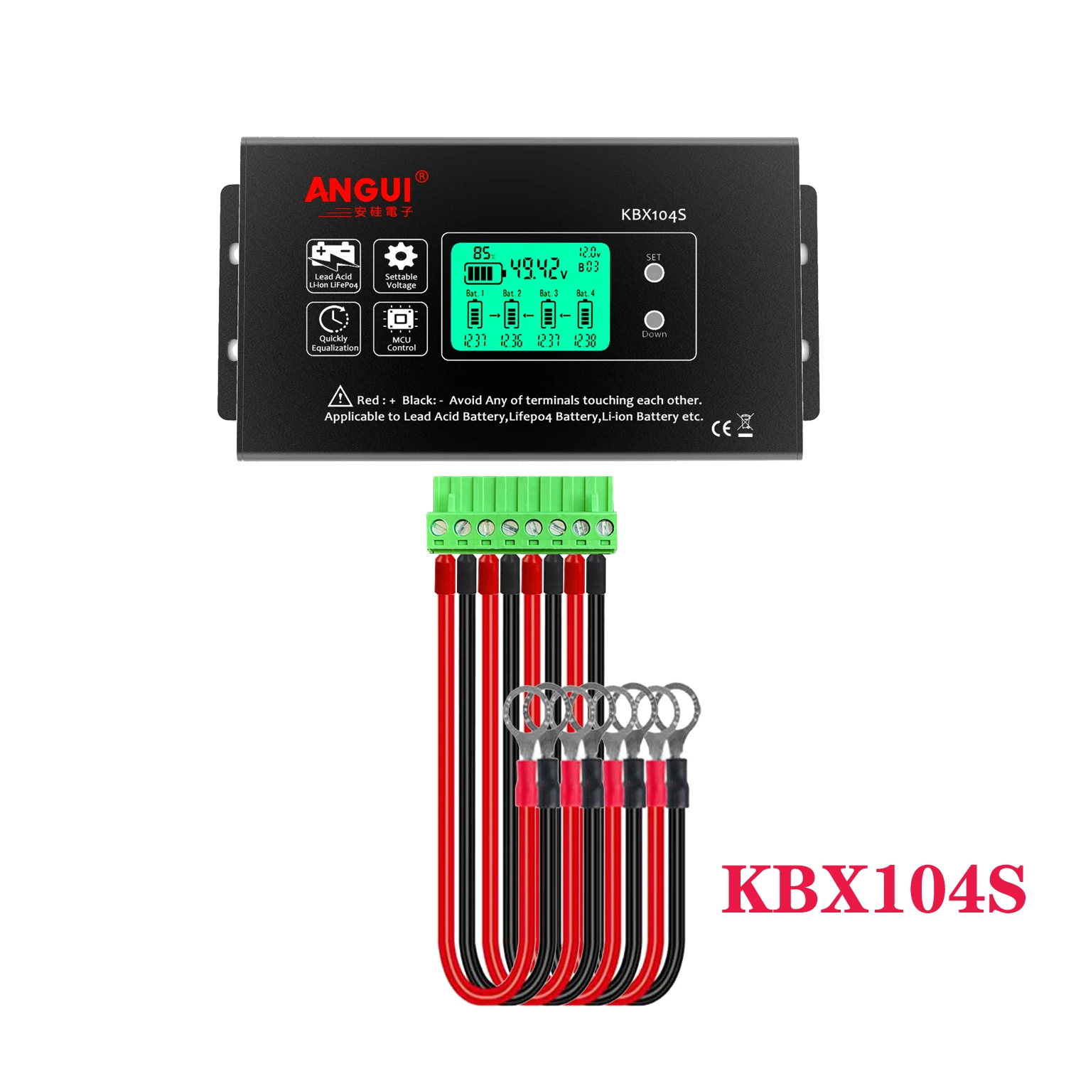 ANGUI Batterij Equalizer BM104S 4 x 12V HC02 KBM104S KBX104S 48V LTO NCM LFP Spanningsbalancer Lader Ontladingsregelaar Actief