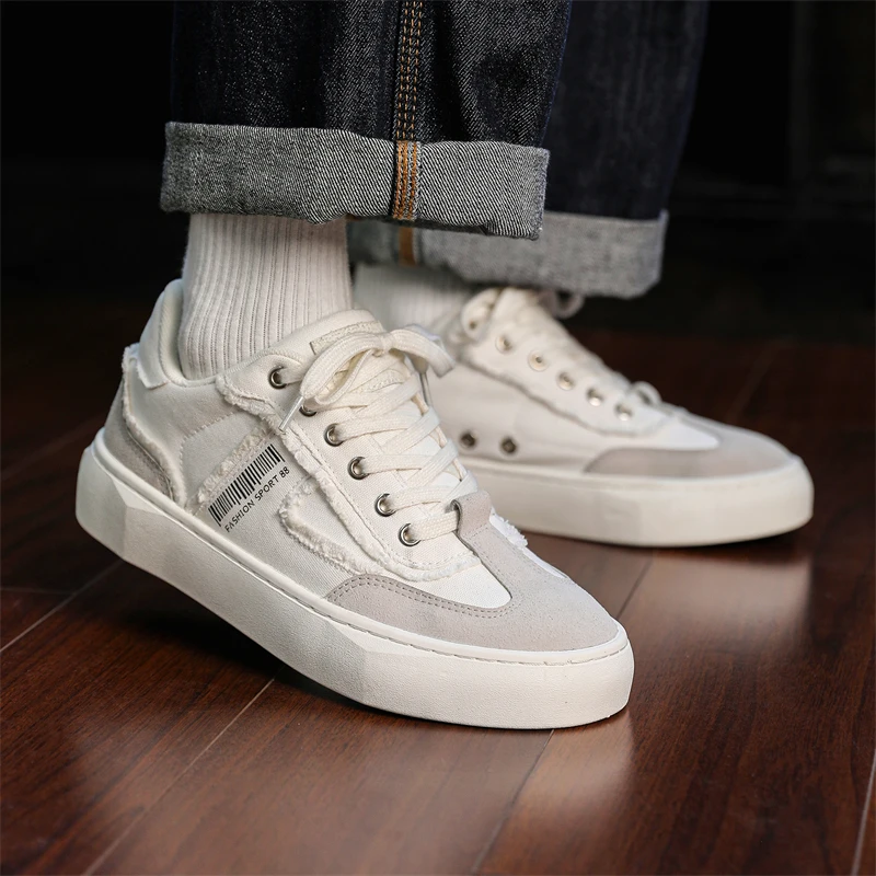 

Удобные кроссовки для скейтбординга на плоской подошве, осень 2022, хит продаж, мужская повседневная обувь, модная парусиновая однотонная износостойкая обувь