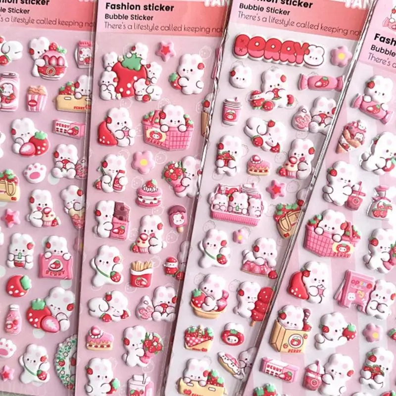 D08B Puffier Sticker for Kids 3D Design Sticker for Boys Girls, Reusable Tiny Sticker