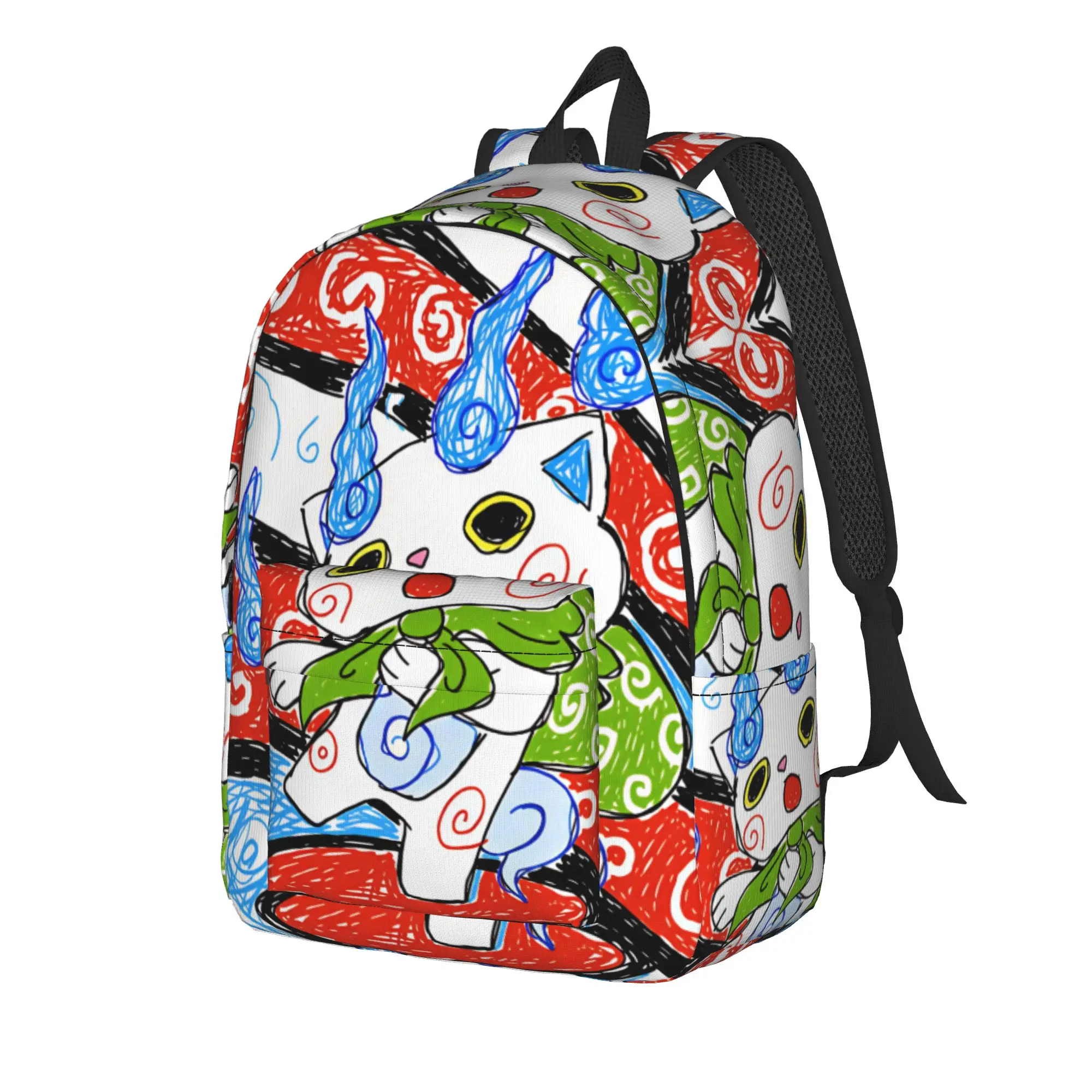 Yokai Watchs  Backpack  Workout Backpacks Youth Streetwear School Bags Colorful Large Rucksack
