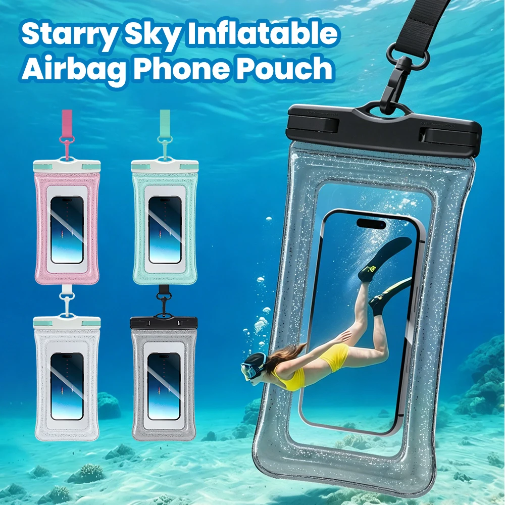 Tragbare Touchscreen-Handytasche Wasserdicht mit Luftkammer zum Schwimmen Ideal für Tauchen und Schwimmen