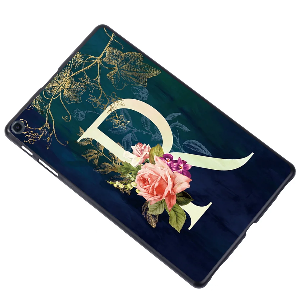 Case for Samsung Tab A7 10.4 T500 Case Back Cover for Samsung Galaxy Tab S6 Lite P610 T510 S5e Hard Shell Initials Name Printed