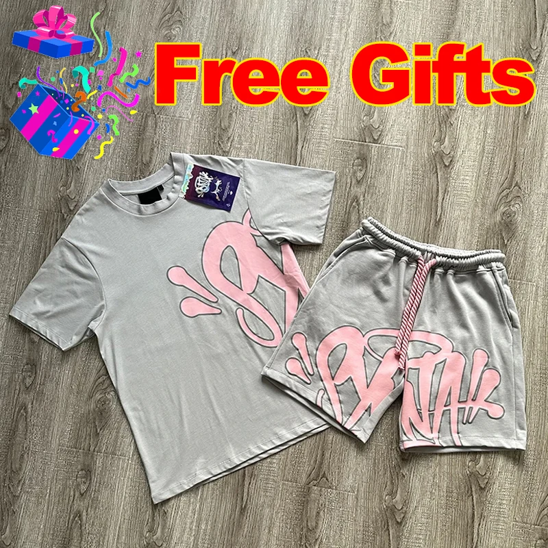 Syna World T Shirts and Shorts Set High Quality Y2K Streetwear Harajuku Luxury Designer Clothes Mens Synaworld Tracksuit Set