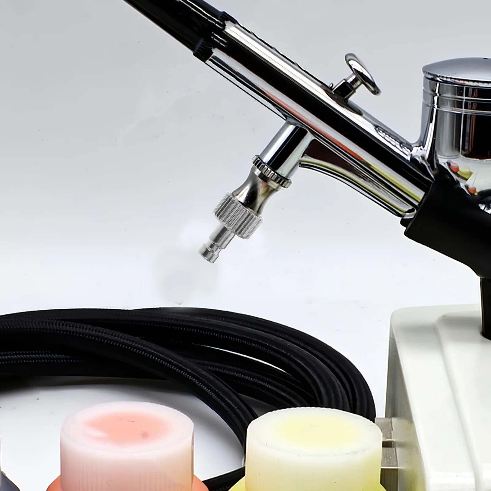 8 個エアブラシクイックリリースカップリングメスネジアダプターフィッティングホースコネクタ交換用 DIY 工芸用品