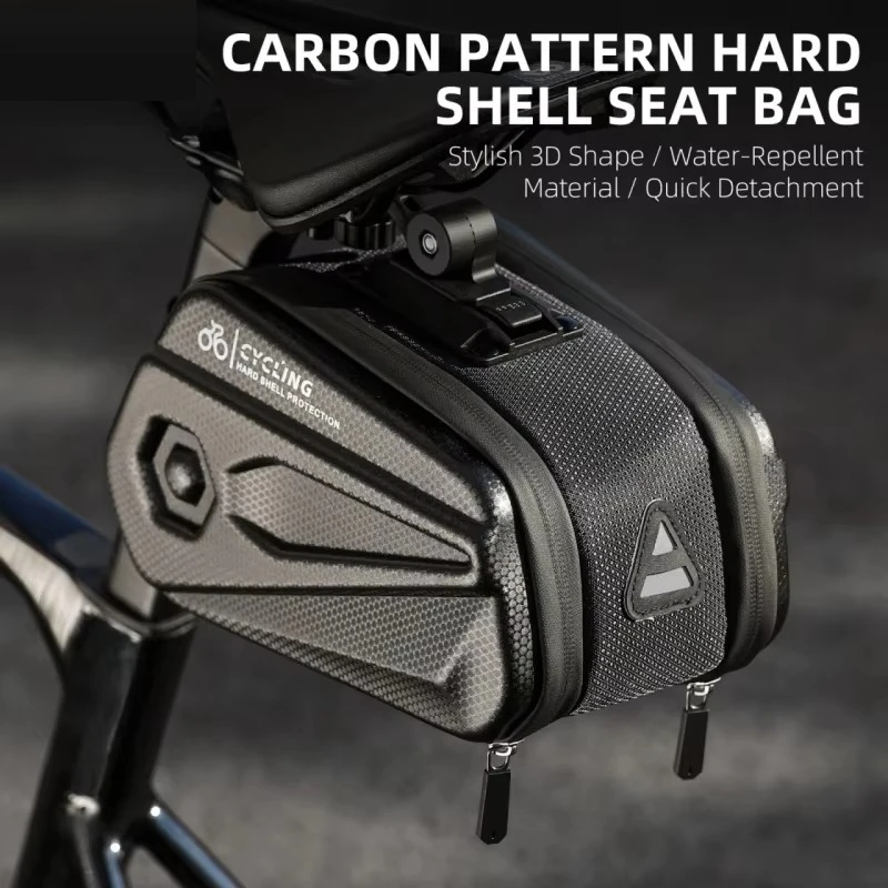 

Велосипедная сумка на заднее сиденье, большая вместительная сумка с жестким корпусом, регулируемым креплением, водонепроницаемая, аксессуар для велосипеда.