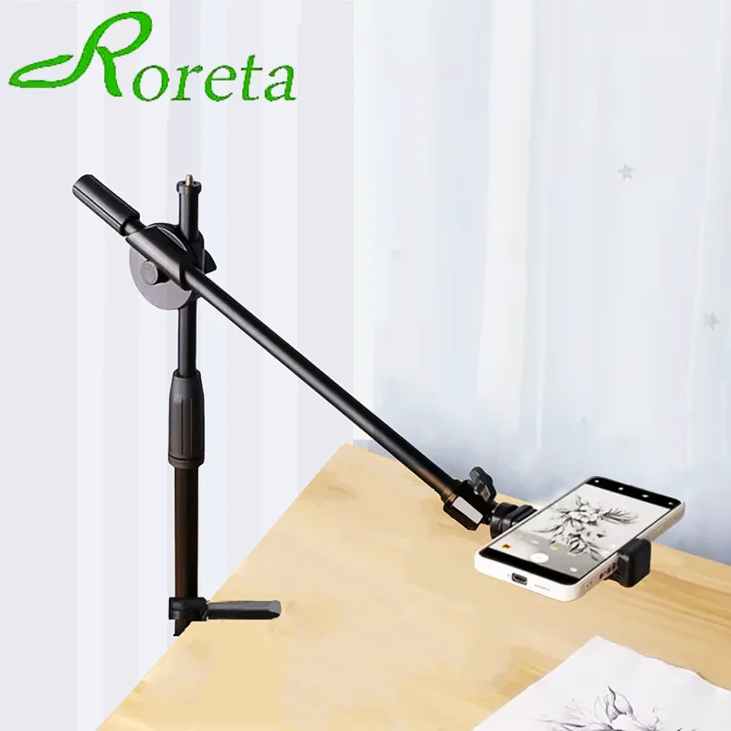 Настольный штатив Roreta, держатель для мобильного телефона и стрелы для дизайна ногтей, стол для съемки, штативы