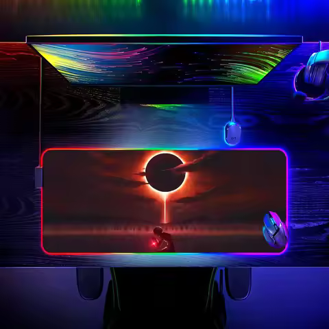 LED Xxl Mouse Pad RGB Desk Gadgets B-Berserk-K Gamer Office Rug Mousepad Keyboard Gaming Mats Offices Accessories Extended Mat