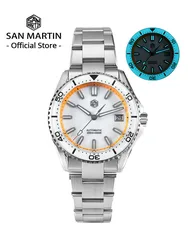 San Martin 2025 Neues Emaille-Zifferblatt, voll leuchtend, 39 mm, Taucheruhr, Luxus-Herrenuhr NH35, automatisch, mechanisch, wasserdicht, 200 m, SN0129
