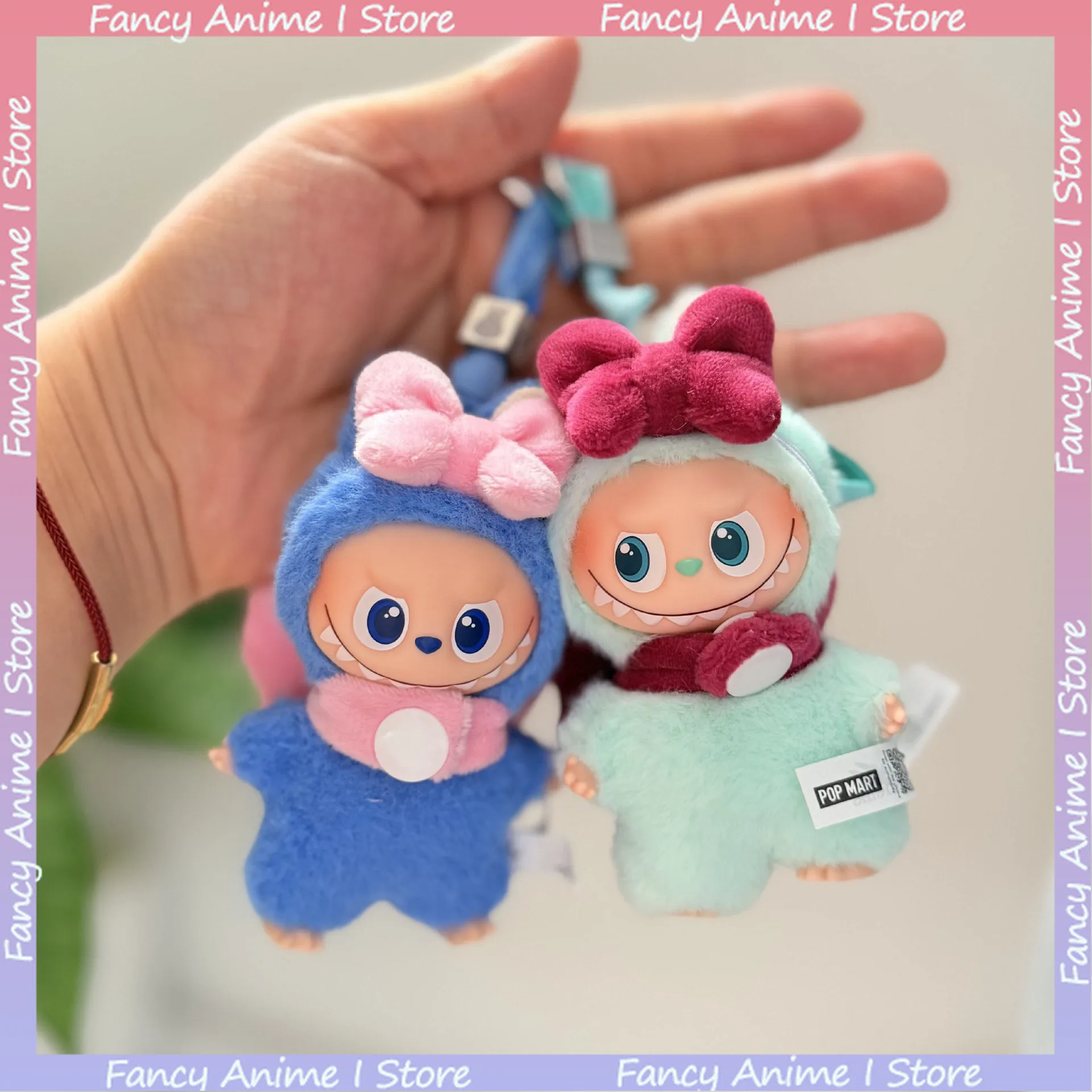 Voor Mini 4.0 Labubu Pluche Roze Strik Poppenkleertjes voor Liefde Serie Poppenkleertjes Outfit Accessoires DIY Pop Mode Decoratie Cadeau