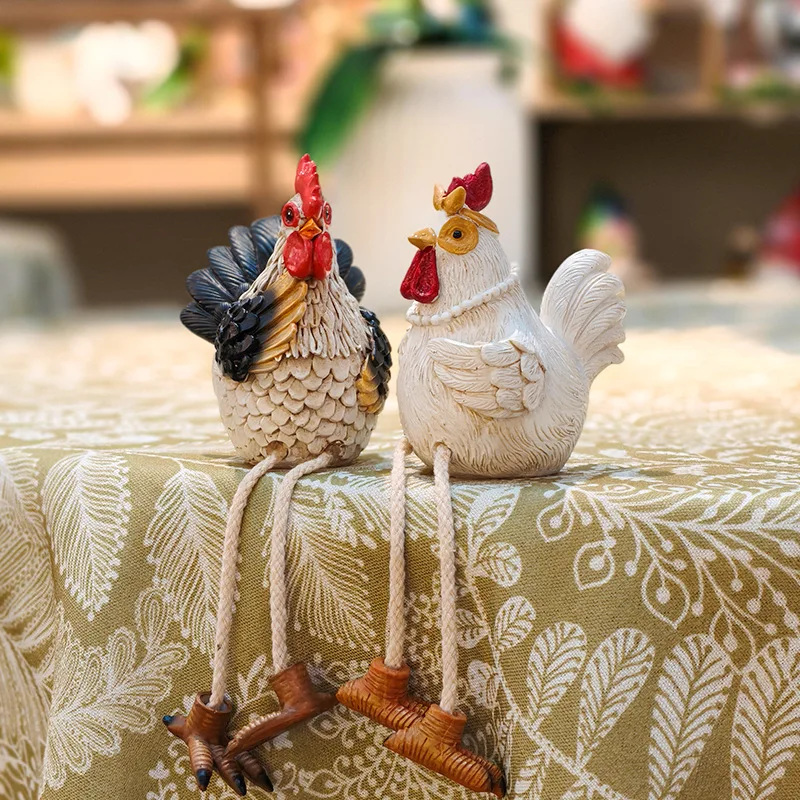 2 قطعة/المجموعة معلقة تركيا زوجين التماثيل حديقة الحيوان زخرفة المشهد في الهواء الطلق ديكور لطيف الحرف اليدوية كائن الملحقات