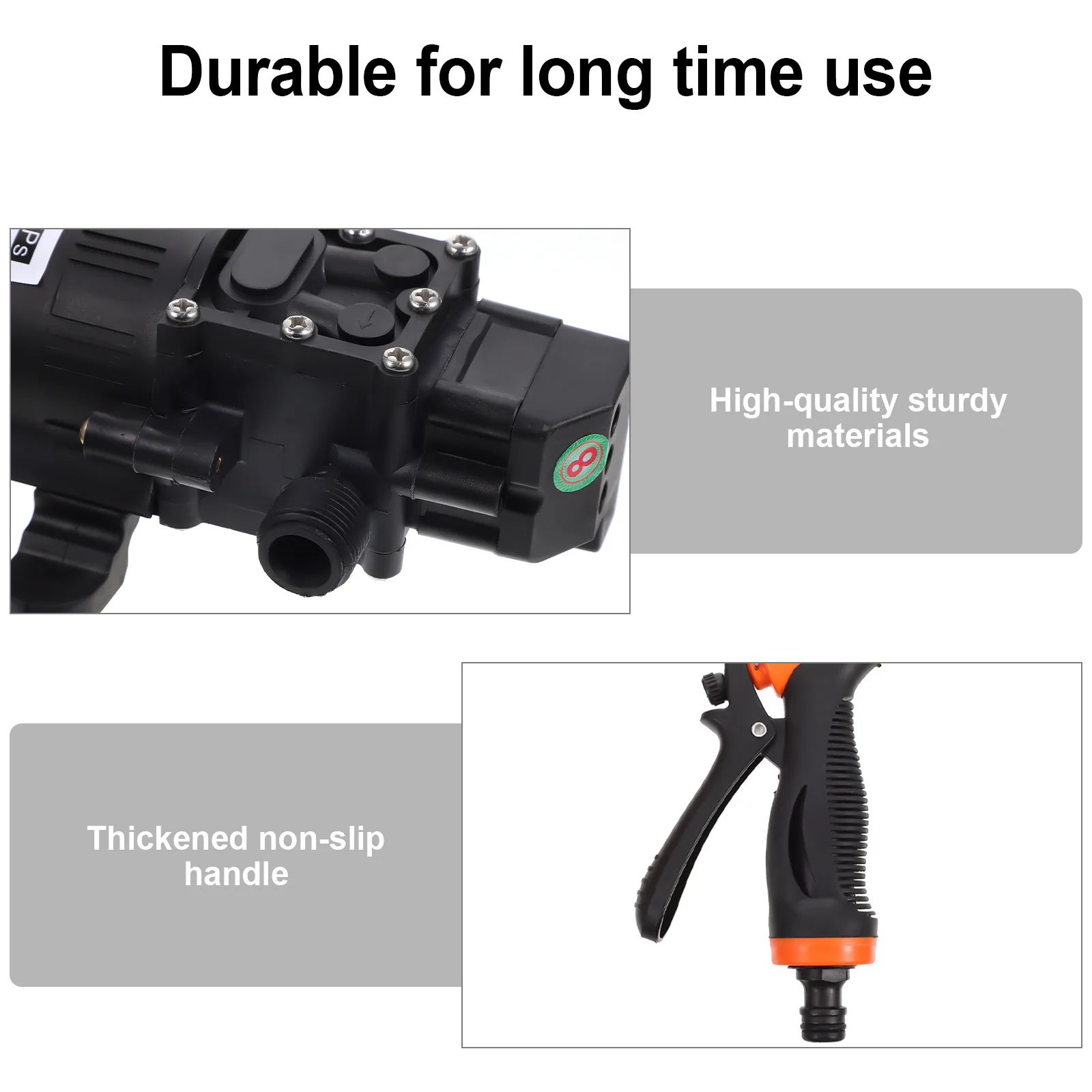 

1Set Car Washer Pump Compact Size Thickened Non-Slip Handle Power Failure Protection High Pressure Washing Kit Powerful Car