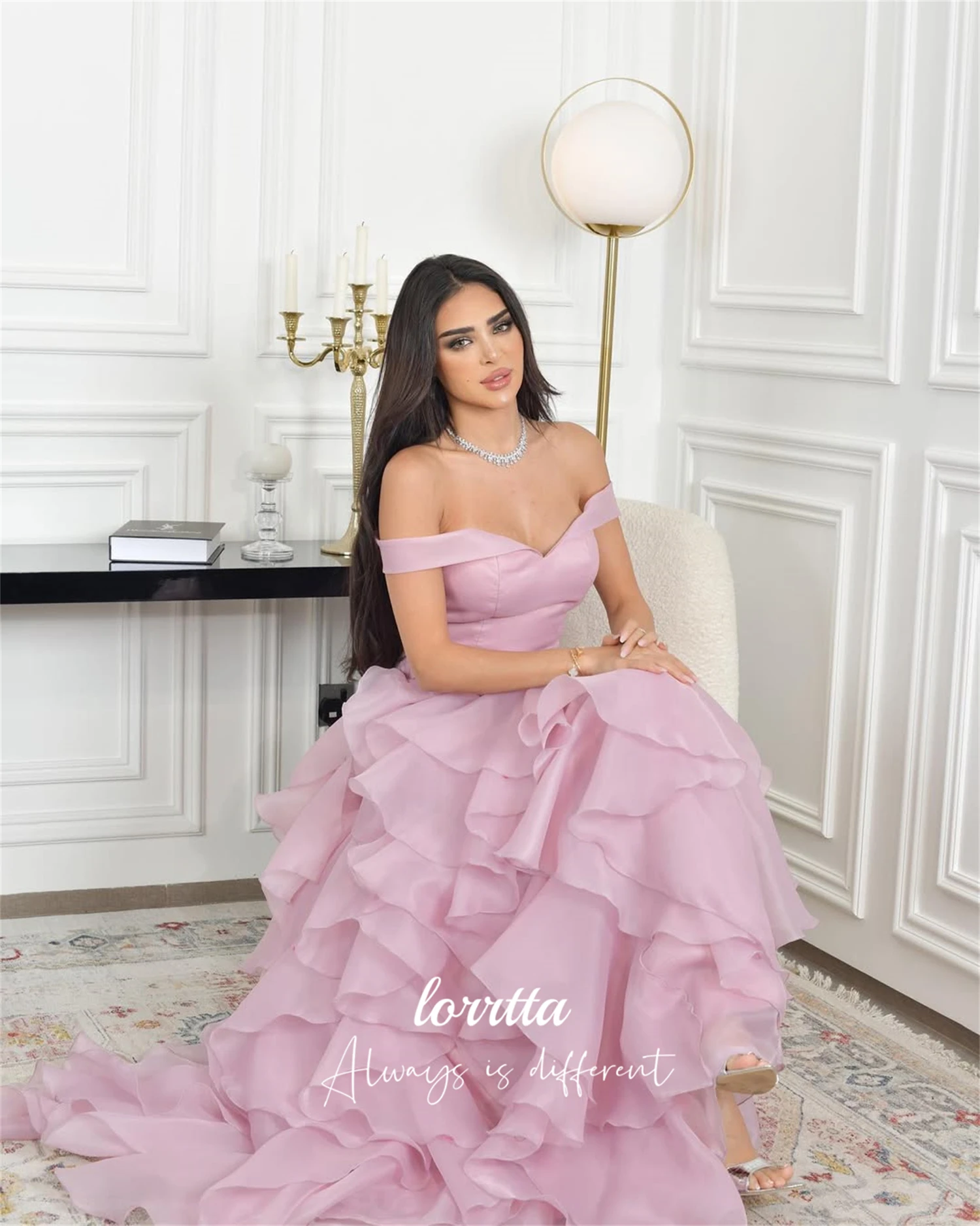

Lorrtta Customized Women Evening Dress Elegant Party Dresses 2025 Woman Special Occasion Dress Pink prom dresses فساتين سهرة