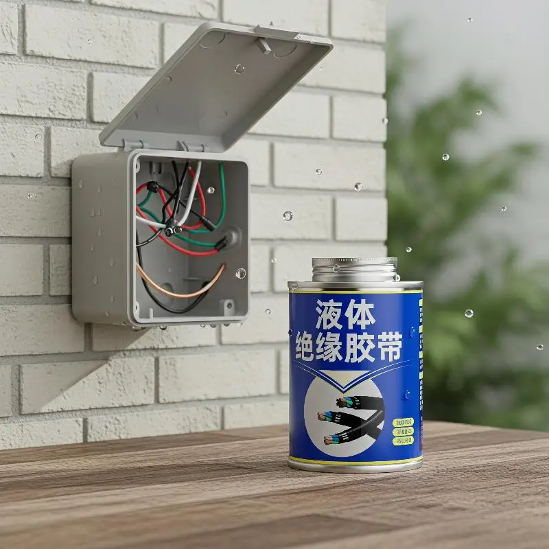 50ml Liquid Electrical Tape Fast Dry Black Insulation Sealing Glue 1Pcs Flame Retardant for Household Socket Circuit Repair