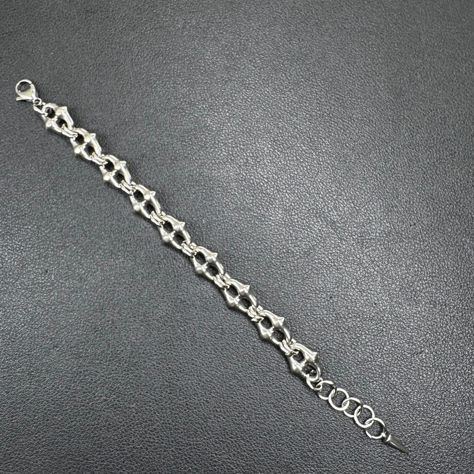  Y2K Gothic Punk Spike Link Kettchen Halskette Silber Dicke Kette Verstellbar Hip Hop Streetwear Unisex Modeschmuck – Detail 4