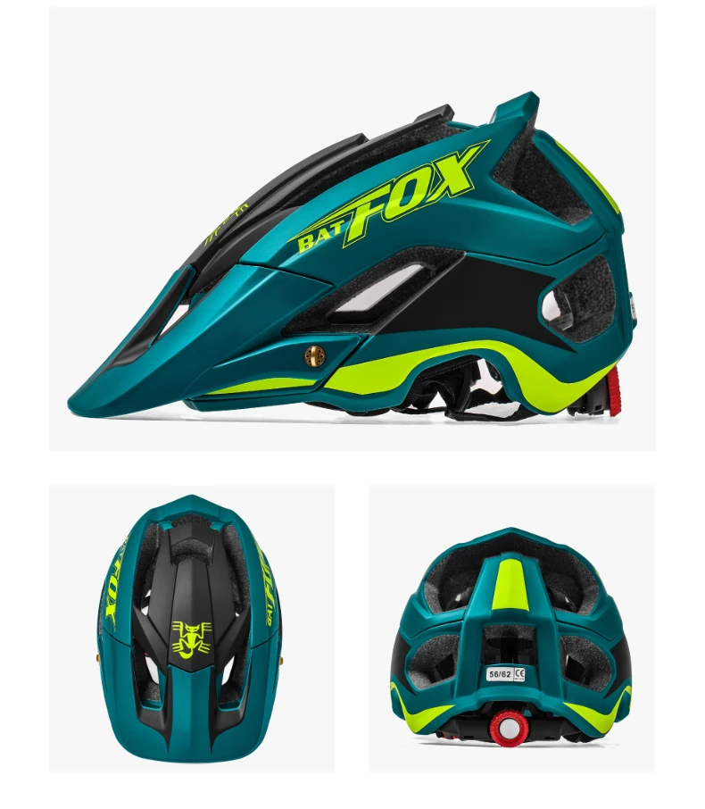 BATFOX Fahrradhelme, stoßfest, verstellbar, atmungsaktiv, für Rennrad, MTB, Fahrradhelm, für Herren und Damen, Casco Ciclismo, Sicherheits-Fahrradausrüstung – Detail 6
