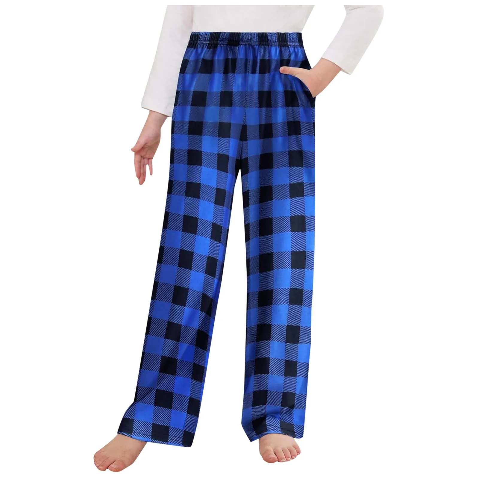 Kids Pajamas Pants Toddler Pajama Pants For Girls Long Sleep Plaid Pants Soft Bottoms With Pockets Short Pants For Teen Girls