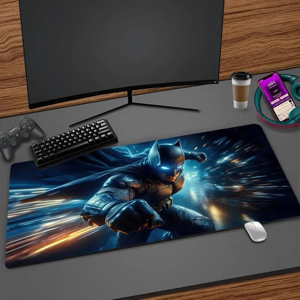 B-Bat-manS Anime Logo Mouse Pad Cartoon Lockedge Large Gaming Pad Computer Gamer Keyboard Mat Desk Mousepad PC Desk Pad