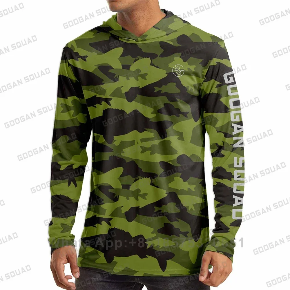 �y�Z�[�����zGoogan Squad Men's Upf 50+ Sun Protection Hoodie Shirt Long Sleeve Spf Fishing Outdoor Uv Hiking Shirts Lightweight