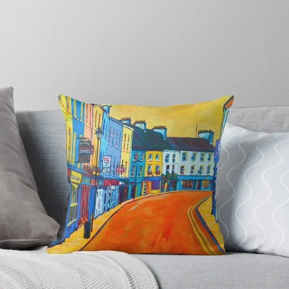 

Clonakilty - Rossa Street (County Cork, Ireland) Throw Pillow Marble Cushion Cover bed pillows pillow