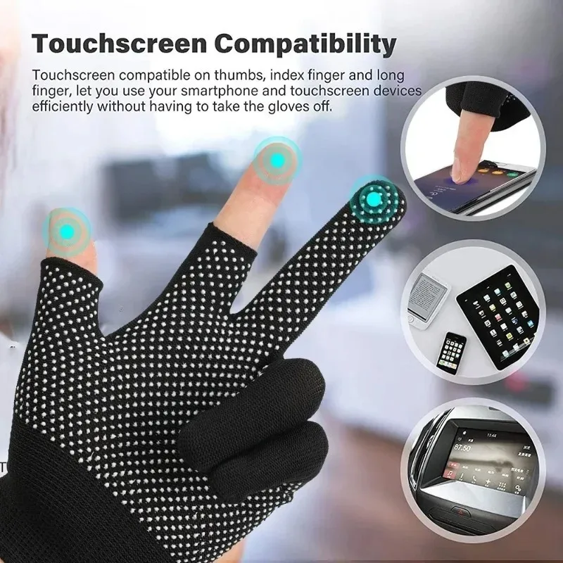 Non-SLIP Touchscreen ถุงมือไนลอนผู้ชายผู้หญิงฤดูร้อนกลางแจ้งขี่กีฬาฟิตเนส Breathable Non-SLIP ครีมกันแดด Half Finger ถุงมือ