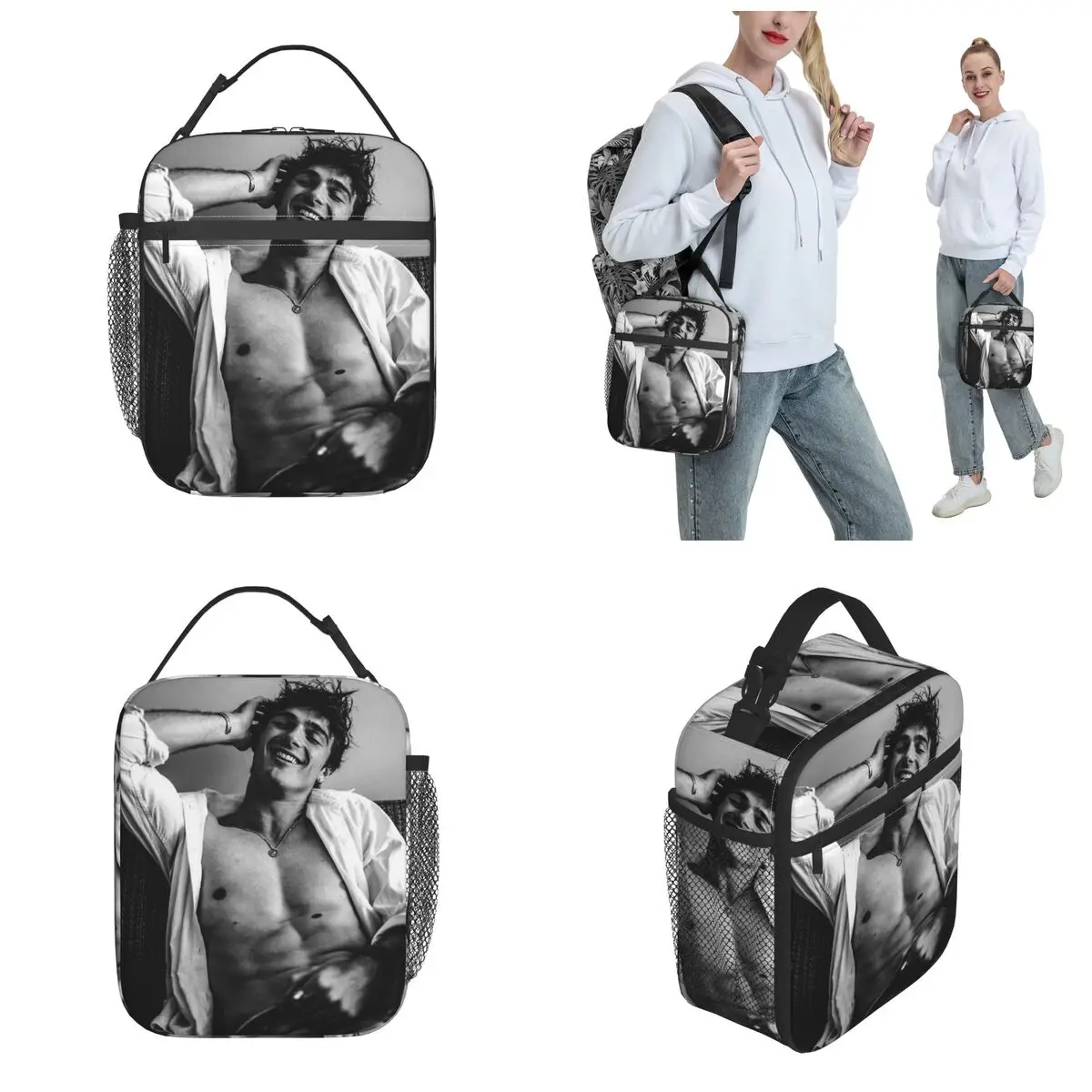 Sacos de almoço portáteis isolados térmicos para homens e mulheres, lancheira mais térmica, Bento Box, adequado para trabalho de artista australiano