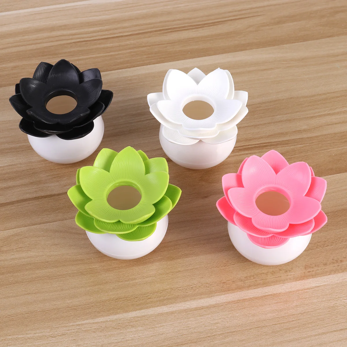 

Cotton Swab Organizer Holder Storage Box Lotus Toothpick Dispenser Bud for Buds