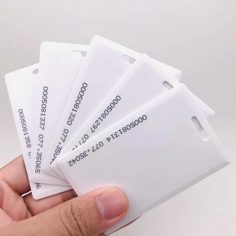 

25pcs/Lot 1.8mm 125KHz RFID Access Smart Card Inductive ID White Card for Access Control System Time Attendance Device