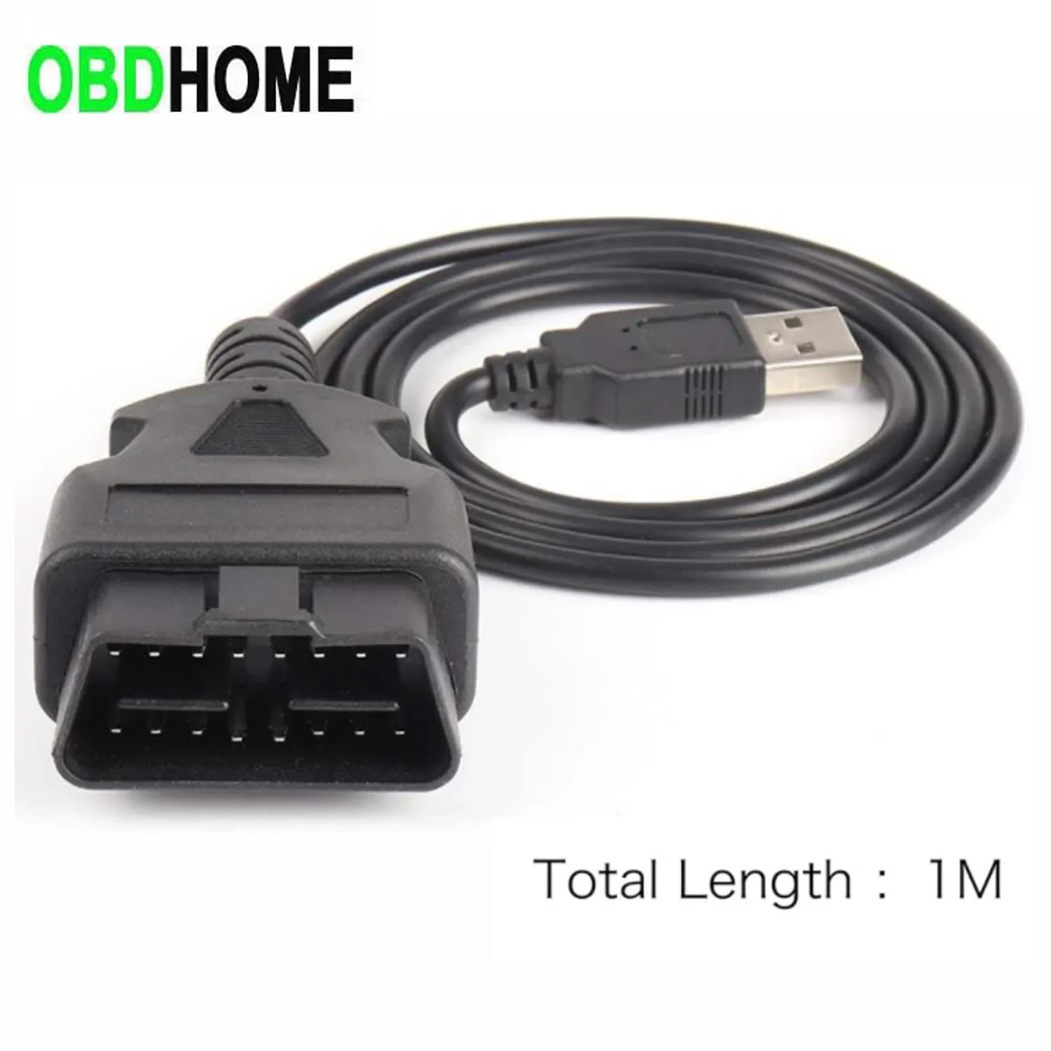 Car OBD2 16PIN Male To USB 2.0 Port Cable Car Trip Computer Extension Obd Adapter 1M Long OBD 16 PIN USB Interface Connector