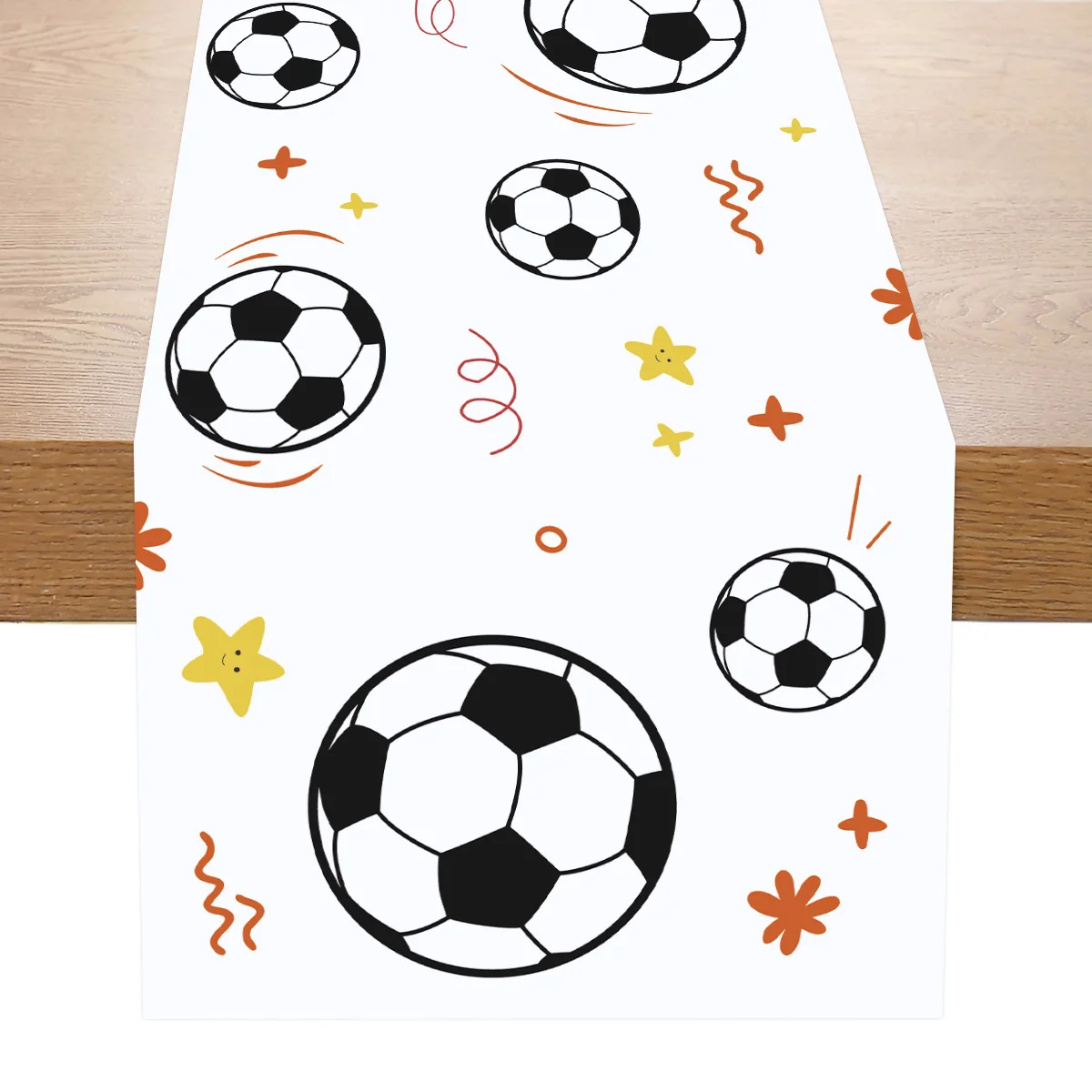 180x35cm Football Party Table Runner Table Decor Soccer Birthday Decor Sports Theme Party Table Runner Cover Holiday Party Decor