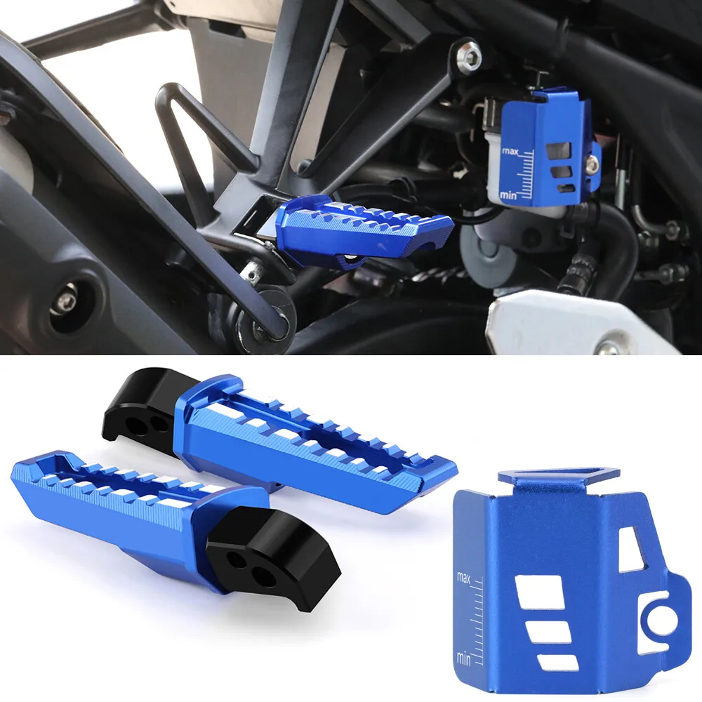 1 Pair CNC Aluminum Motorbike Rear Footrests Non-slip Foot Rest Pegs Pedals For YAMAHA YZF R3 MT03 MT07 MT09 MT10 MT 03 07 09 10