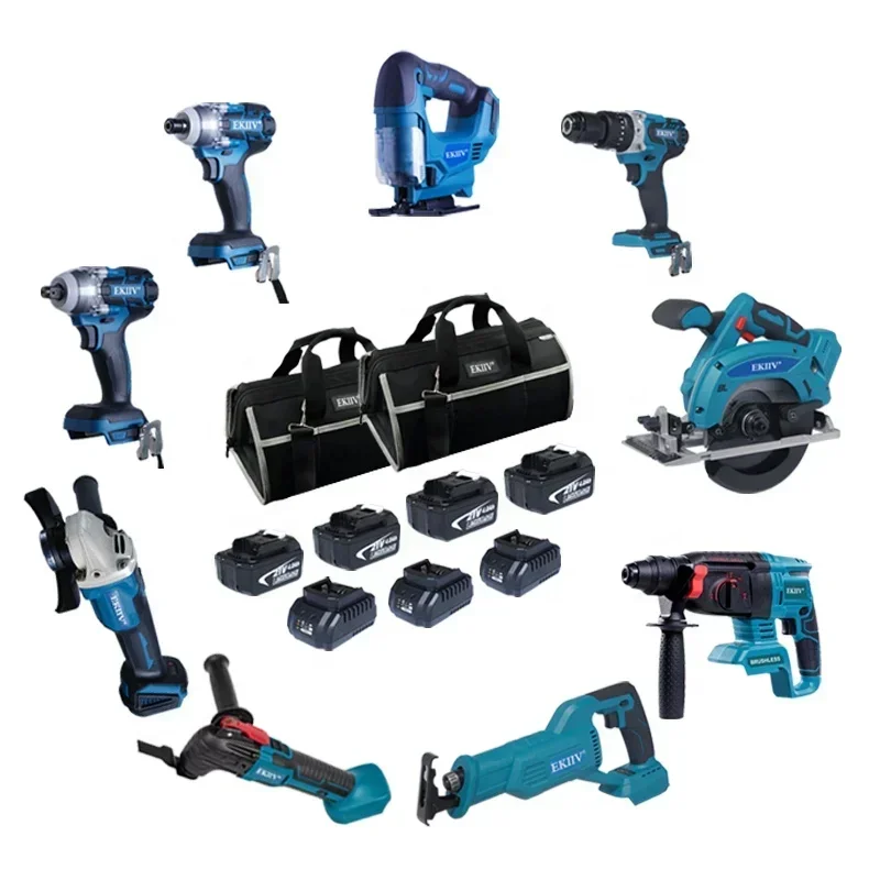 drill combo kit tool set EKIIV 20-v max lithium ion cordless combos kits 9-tools high quality