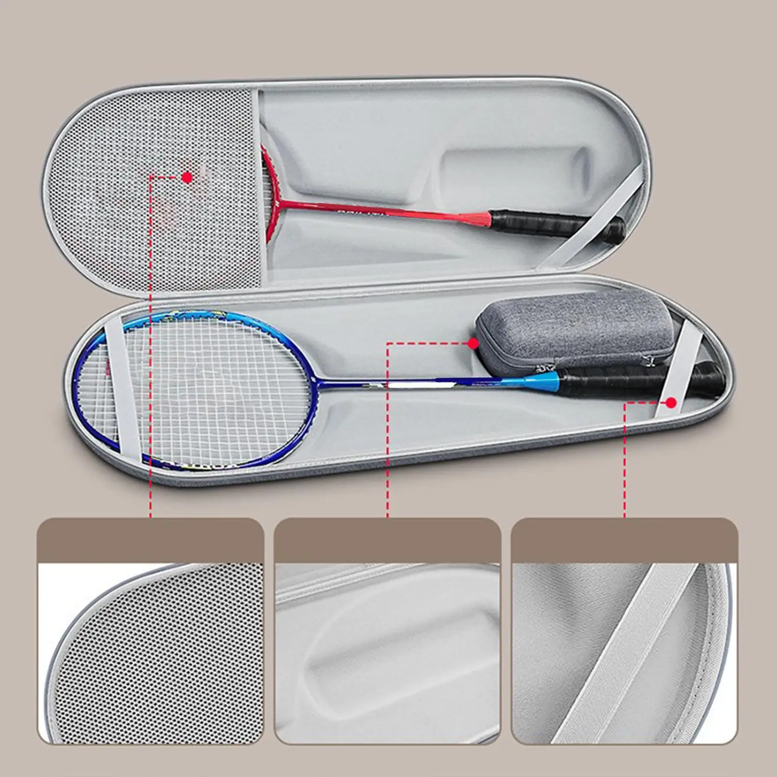 

EVA Badminton Racket Bag Waterproof and Dustproof Storage Box Tennis and Racquet Sports Bags for Athletes on the Go