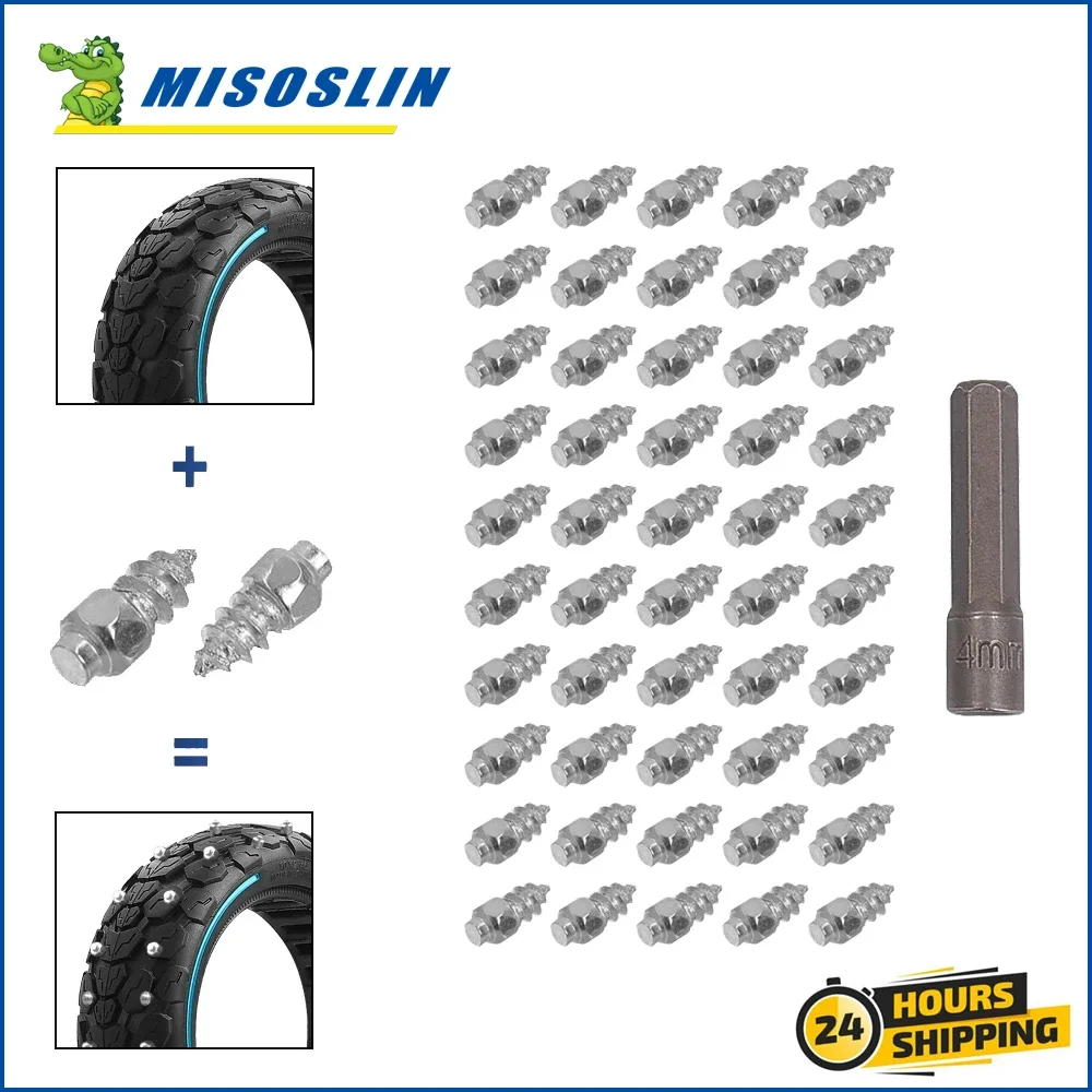 E-Scooter Tire Studs Screws Nails Anti-Slip Anti-Ice Part for Electric Scooter Wheel Tyre Snow Spikes Set Tire Studs Accessories