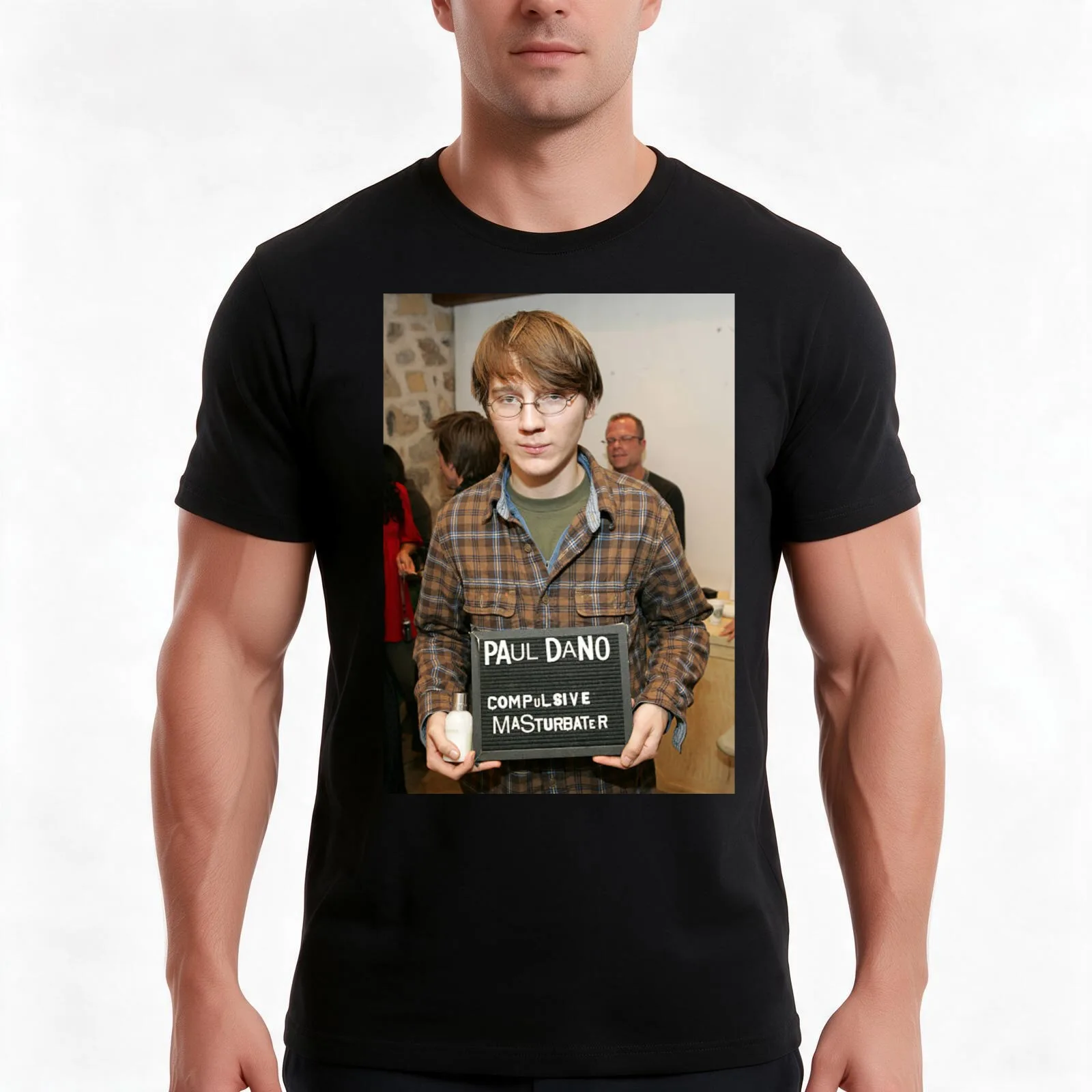 Paul Dano Compulsive Masturbater T-Shirt, Summer Casual Cotton Tee, Oversized Streetwear Tops, Vintage Graphic Print
