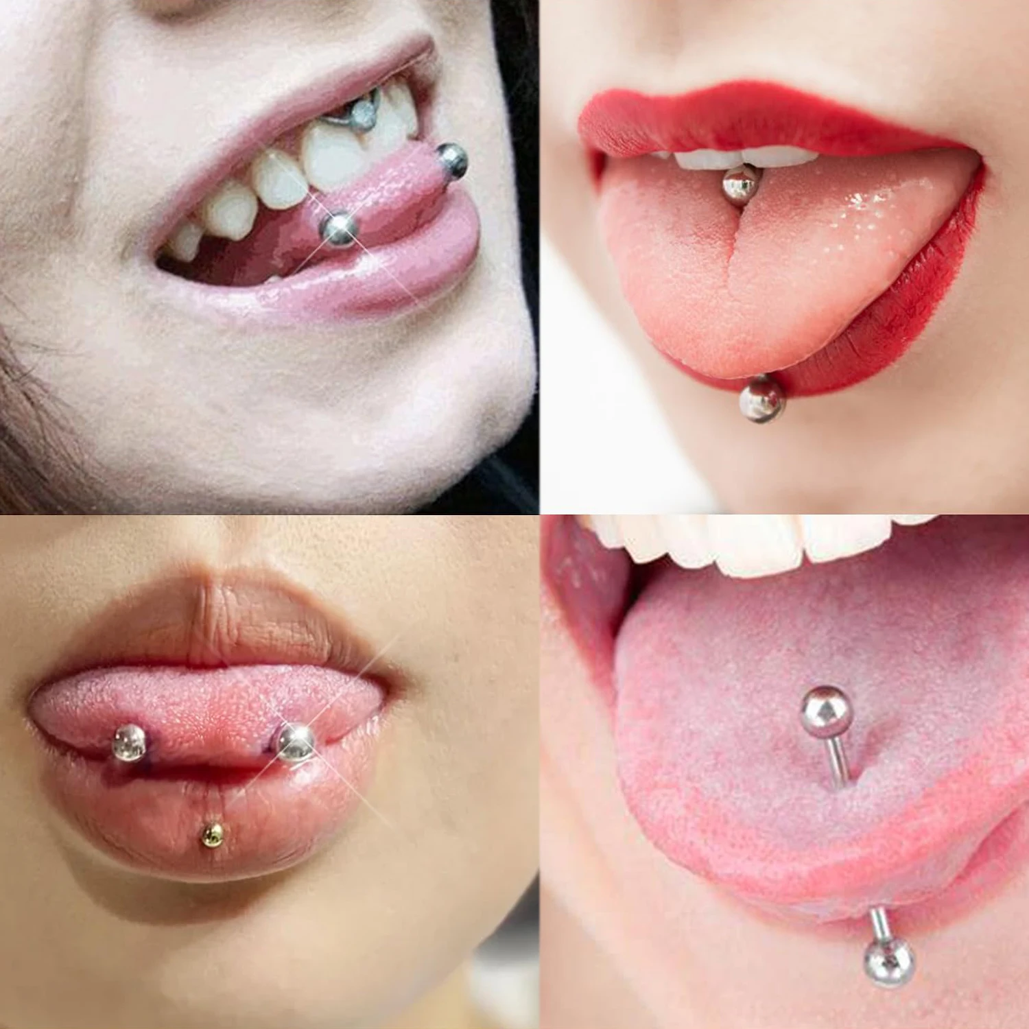 10pcs 14G Surgical Steel Strai - đánh giá và giá Tongue Barbell Straight