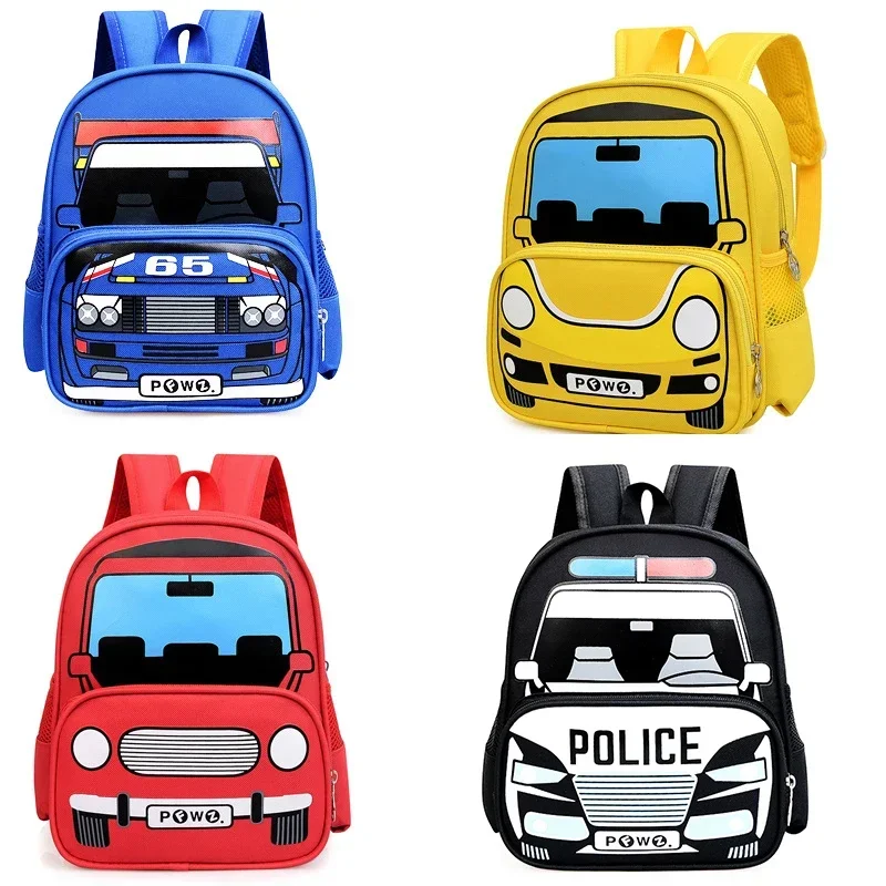 Boys Backpack Cartoon Car Kindergarten Fashion Schoolbag Casual Children Shoulders Bag Kids Girls Students Bags Mochila Infantil