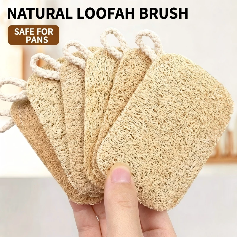 1/3/5 Pcs Hanging Loofah Cloth Washing Dishes Durable Household and Kitchen Use No Oil Residue A Cleaning Tool for Loofah Pulp