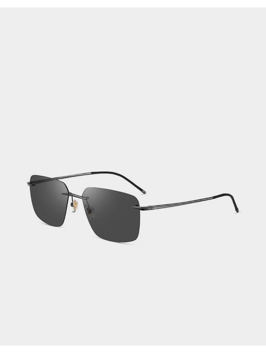 CAPONI reines Titan photo chrome Sonnenbrille randlos polarisiert fahren Herren Sonnenbrille ultraleichte UV400 Marken schirme bs28923 – Detail 16