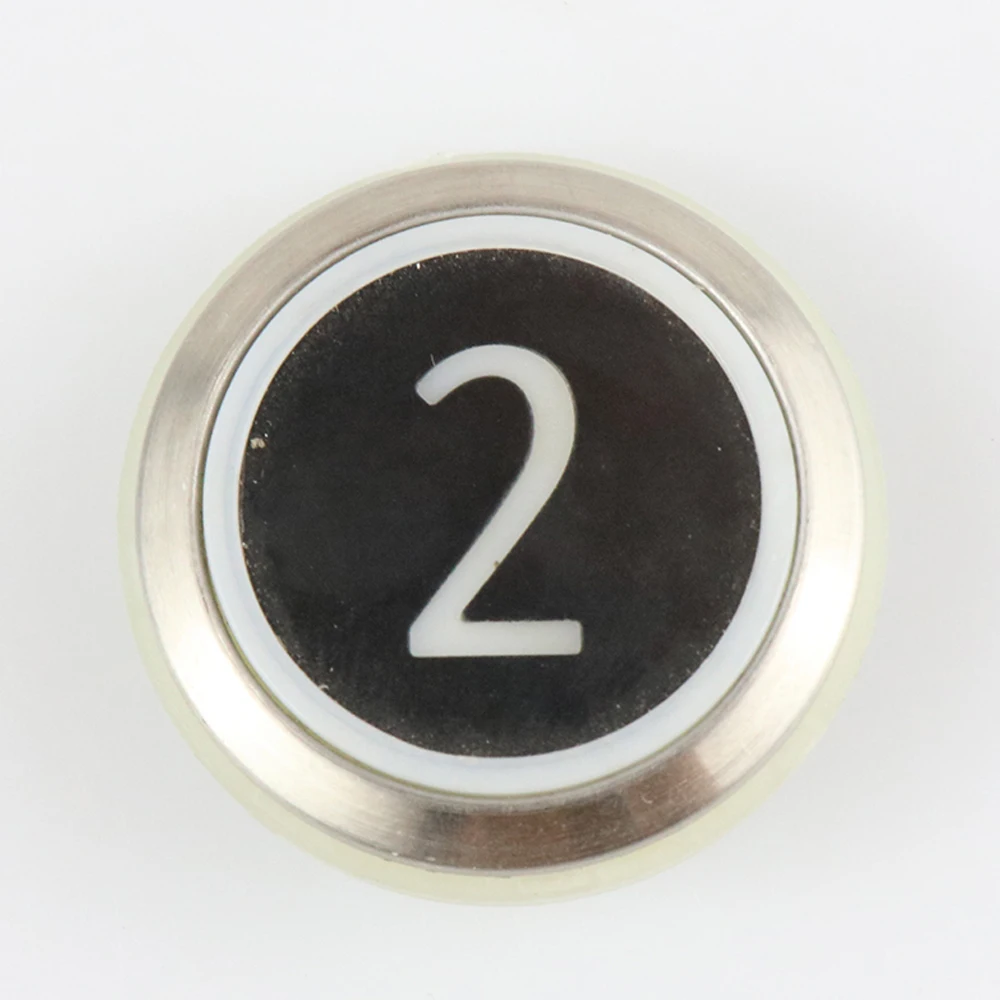 KONE Elevator Push Button Black Background Color Braille Bright Surface Stainless Steel KDS50 KDS300 1 Piece