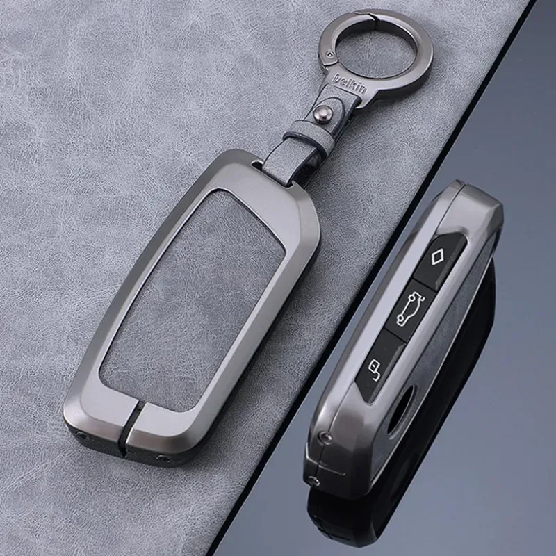 

Zinc Alloy Leather Key Cover Accsesories Car Key Case Keychain For BMW Series 7 735i 740Li X7 X1 U11 2023 I7 G07 LCI XM 2023