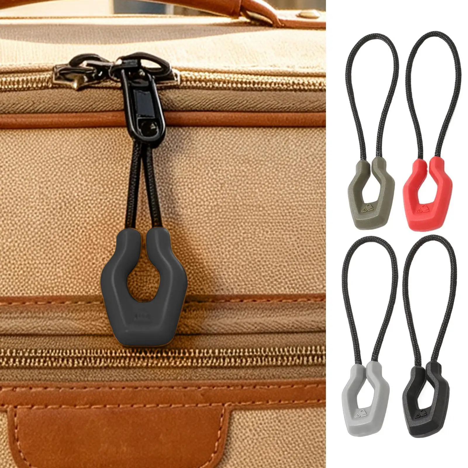 Replacement Zipper Pull 6pcs Paracord Zipper Pull Cord Slider Repair Parts, Durable Zipper Tab for Coat Jacket Backpack Luggage