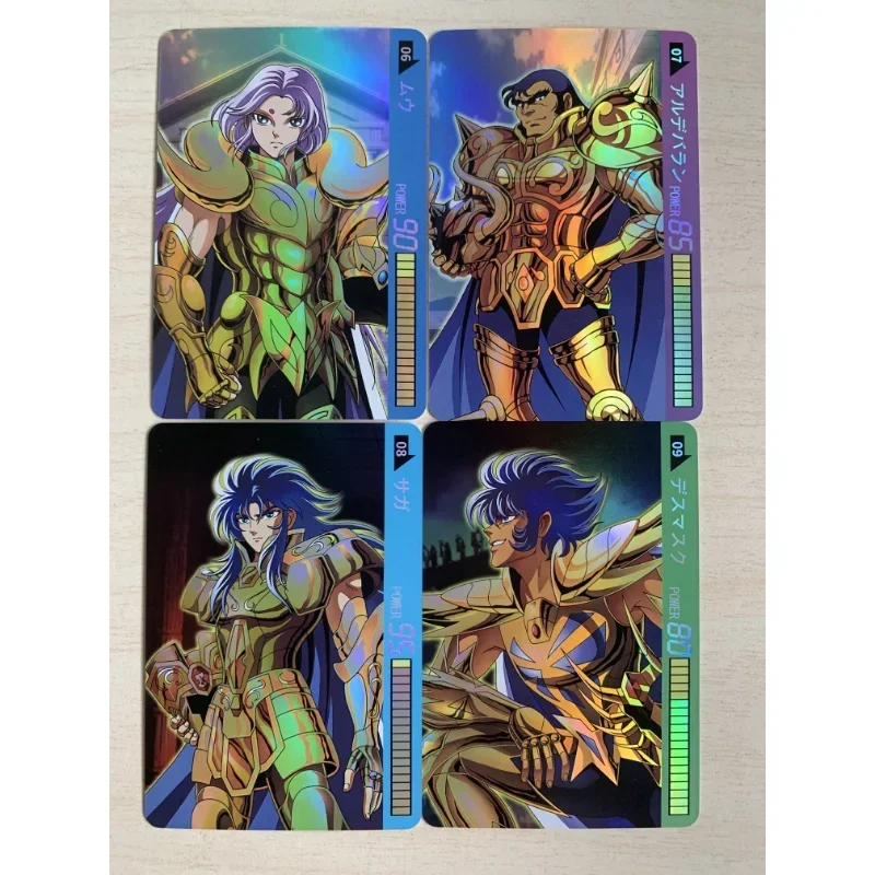 18pcs/set Saint Seiya Card Animation Characters Seiya Shiryu Phoenix Ikki Hyoga Classics Anime Collection Flash Cards Toy Gift