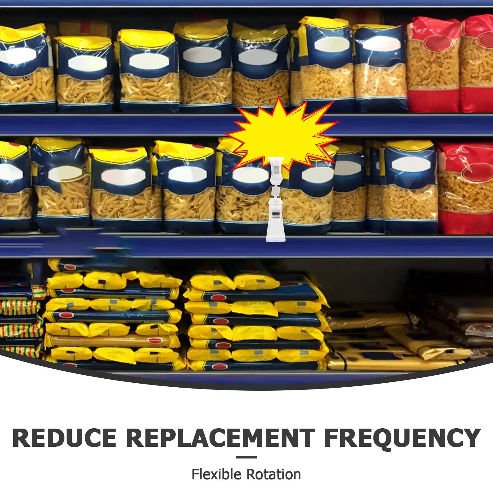 10 Pcs Rotatable Universal Clip Sign Holder Clear Label Display Poster Name Tag Shelves Clamps Clips For Retail Store Price