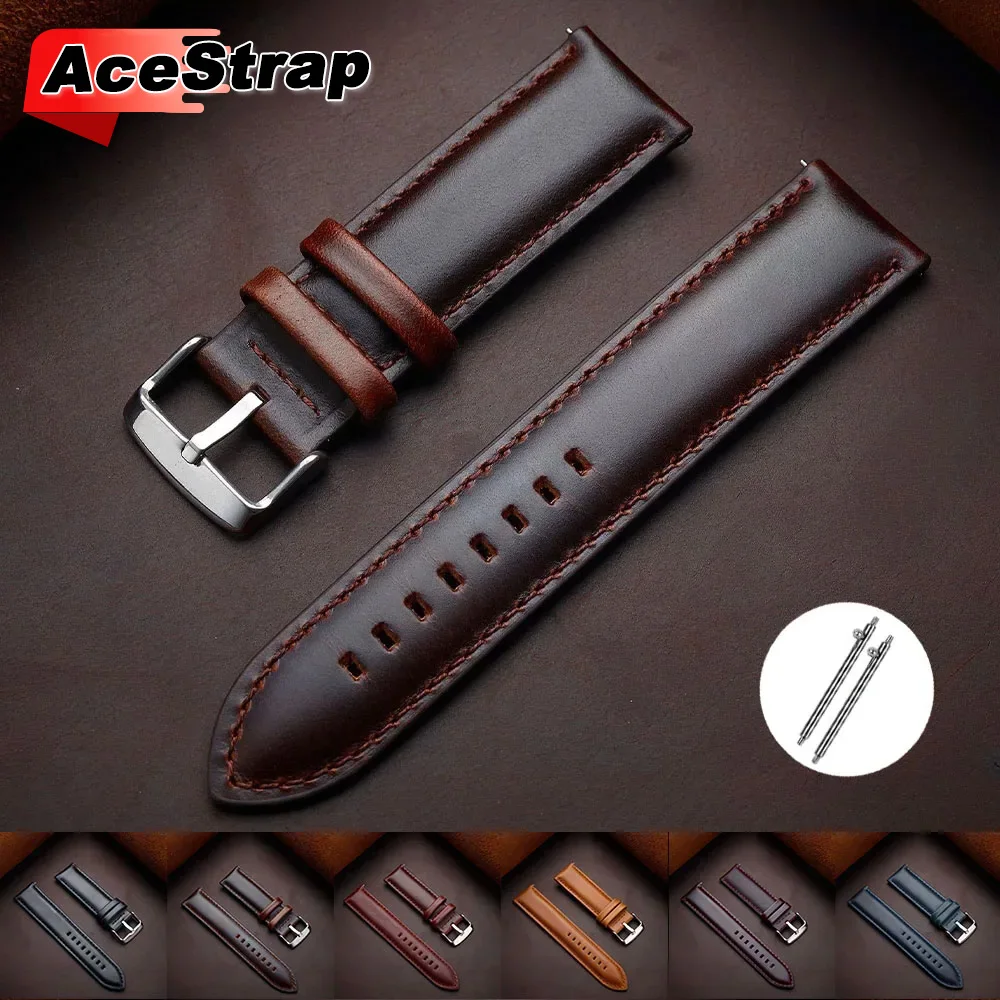 اليدوية الجلود سوار حزام عالمي ل Seiko حزام (استيك) ساعة 18 مللي متر 20 مللي متر 22 مللي متر 24 مللي متر 26 مللي متر الإفراج السريع معصمه النساء الرجال حزام #1
